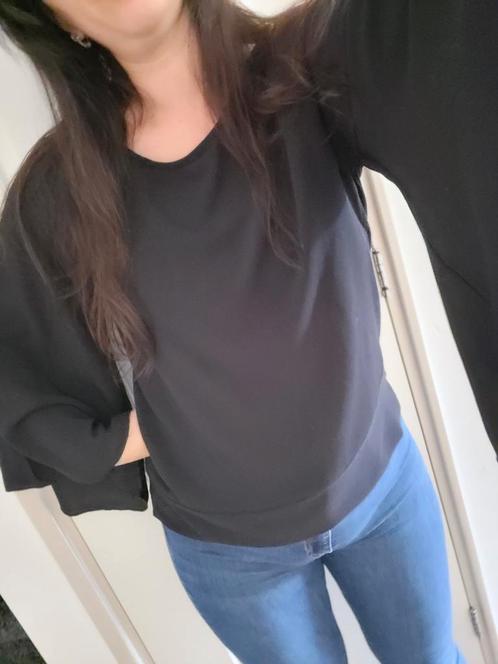 New Collection blouse flared mouwen driekwart M 38 zwart, Kleding | Dames, Blouses en Tunieken, Zo goed als nieuw, Maat 38/40 (M)