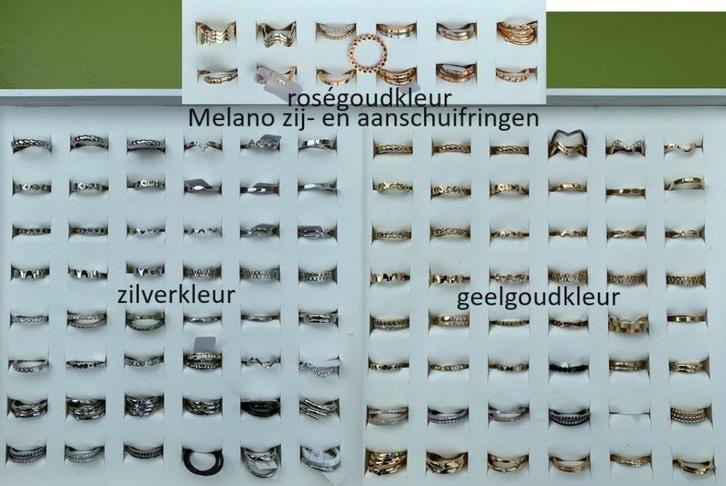 NIEUW:Melano Zij/Aanschuifringen Zilver-,Geelgoud-en Roségou, Sieraden, Tassen en Uiterlijk, Ringen, Nieuw, Dame, Goud, Zilver