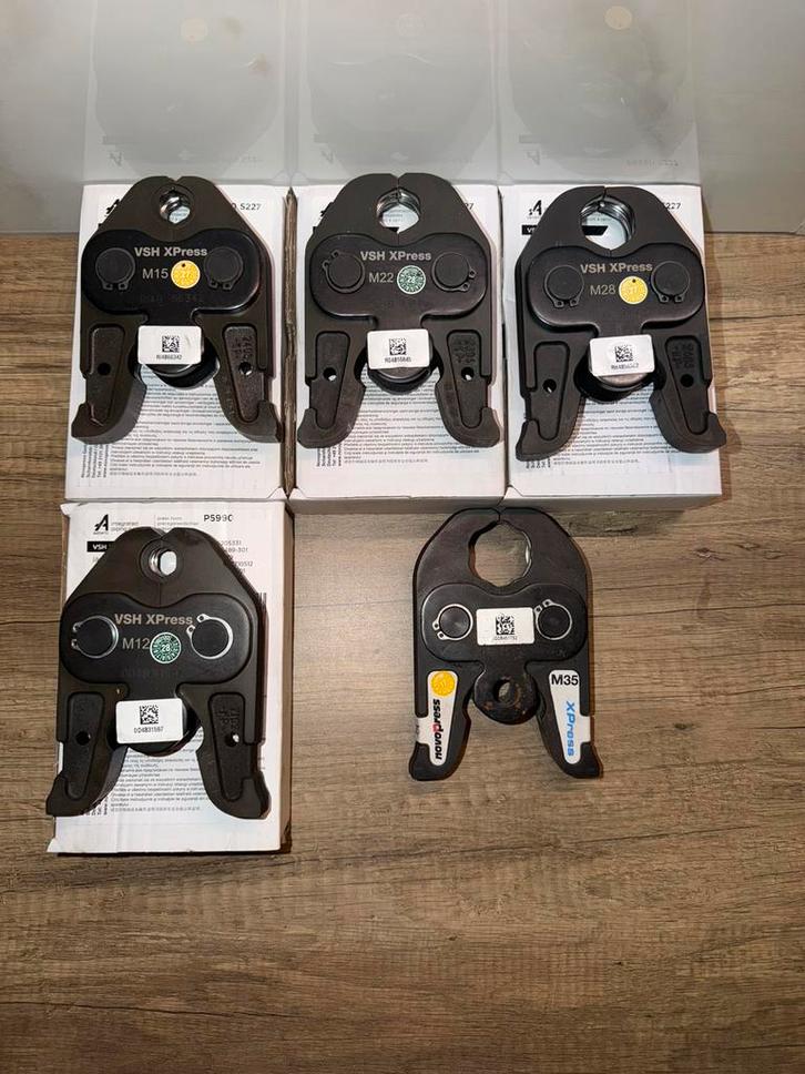 Nieuwe persbekken set vsh xpress mapress 12-15-22-28-35 mm, Doe-het-zelf en Verbouw, Gereedschap | Handgereedschap, Nieuw, Ophalen