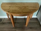 Vintage half ronde grenenhouten sidetable tafel 100x50x61 cm, Huis en Inrichting, Gebruikt, 100 tot 150 cm, Ophalen of Verzenden