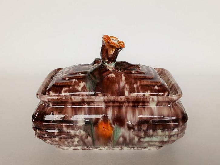 Trommel met Deksel Keramiek W-Germany Vintage, Antiek en Kunst, Antiek | Keramiek en Aardewerk, Ophalen of Verzenden