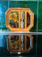 Vintage zandloper gegoten in acryl met droogbloemen, Ophalen of Verzenden