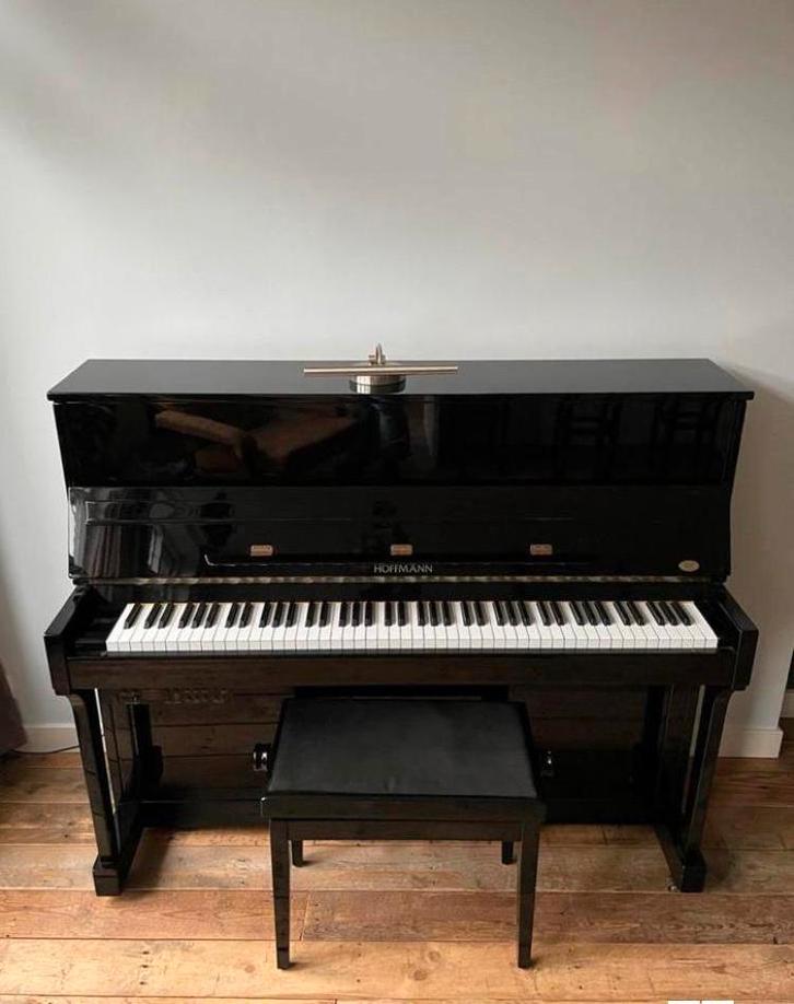 Piano Hoffmann  Bechstein zwart akoestisch silent systeem, Muziek en Instrumenten, Piano's, Zo goed als nieuw, Zwart, Hoogglans
