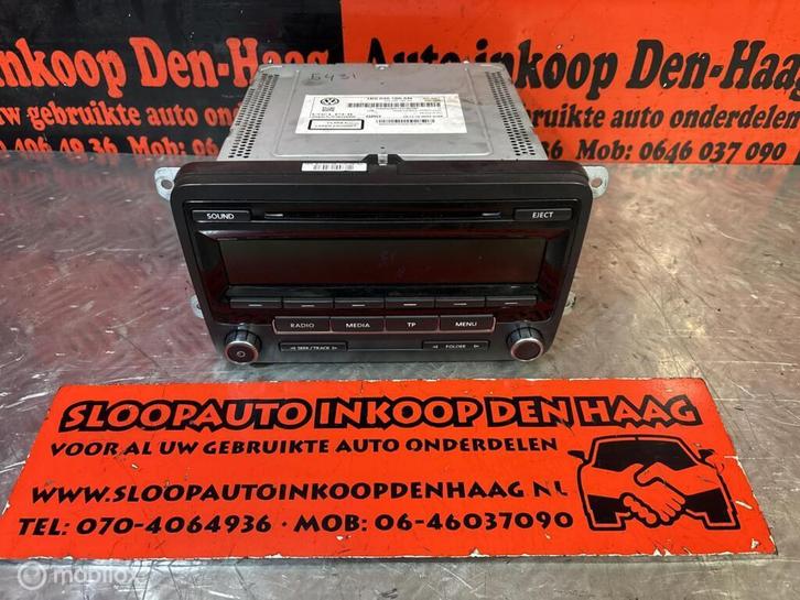 VW Golf Touran Polo ('08-'13) Originele Radio | MET CODE, Auto-onderdelen, Elektronica en Kabels, Volkswagen, Gebruikt, Ophalen of Verzenden