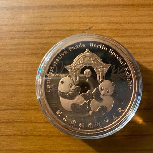 Penning met twee Panda's-koper/brons-2018, Postzegels en Munten, Penningen en Medailles, Brons, Buitenland, Ophalen of Verzenden