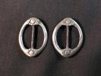 2 Kuitgespen antiek zilver Meppel J. Jonker 1860. 2093, Ophalen of Verzenden, Zilver