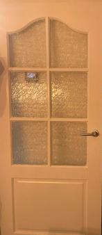 Mooie binnen opdek deur met glas, linksdraaiend gratis!, Ophalen, Gebruikt, 80 tot 100 cm, Binnendeur