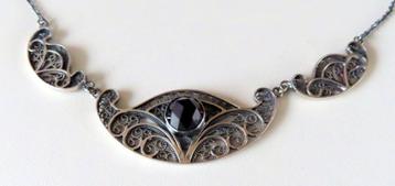 KIoopje !Antieke zilveren choker G. van Grunsven, incl verze beschikbaar voor biedingen