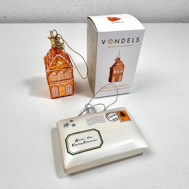 PostNL Vondels kerstballen | huisje en envelop, Diversen, Kerst, Nieuw, Ophalen of Verzenden