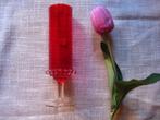 mooie vintage vaas     rood glas, Huis en Inrichting, Woonaccessoires | Vazen, Verzenden, Minder dan 50 cm, Rood, Glas