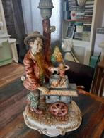Porseleinen Lampvoet Bassano Italy Orgelman met Aapje, Antiek en Kunst, Antiek | Keramiek en Aardewerk, Ophalen