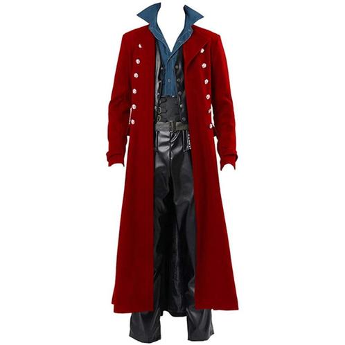 Lange heren rode steampunk jas (middeleeuwse trenchcoat), Kleding | Heren, Carnavalskleding en Feestkleding, Nieuw, Kleding, Historisch