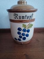 Rumtopf 25 cm hoog en 20 cm doorsnede, met tak blauwe bessen, Ophalen of Verzenden