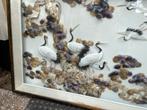 Antiek Aziatisch Kunstwerk met Kraanvogels, Ophalen