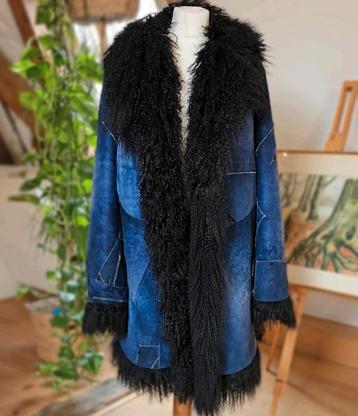 Vintage Afghaanse lammy shearling schapenvacht winter jas beschikbaar voor biedingen