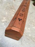 teakhouten bakje voor wierookstojes, Ophalen of Verzenden, Gebruikt, Rechthoekig, Hout