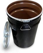 BinBin handle silver 60 liter metalen olievat prullenbak, Tuin en Terras, Ophalen, Rond, Zo goed als nieuw, Minder dan 25 cm