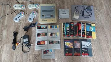 Originele Super Nintendo (SNES) met verschillende spellen beschikbaar voor biedingen