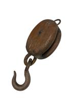 scheepsantiek oude blokken katrollen, Blokken, Info@schipperswinkel.nl, Ophalen of Verzenden, Gebruikt