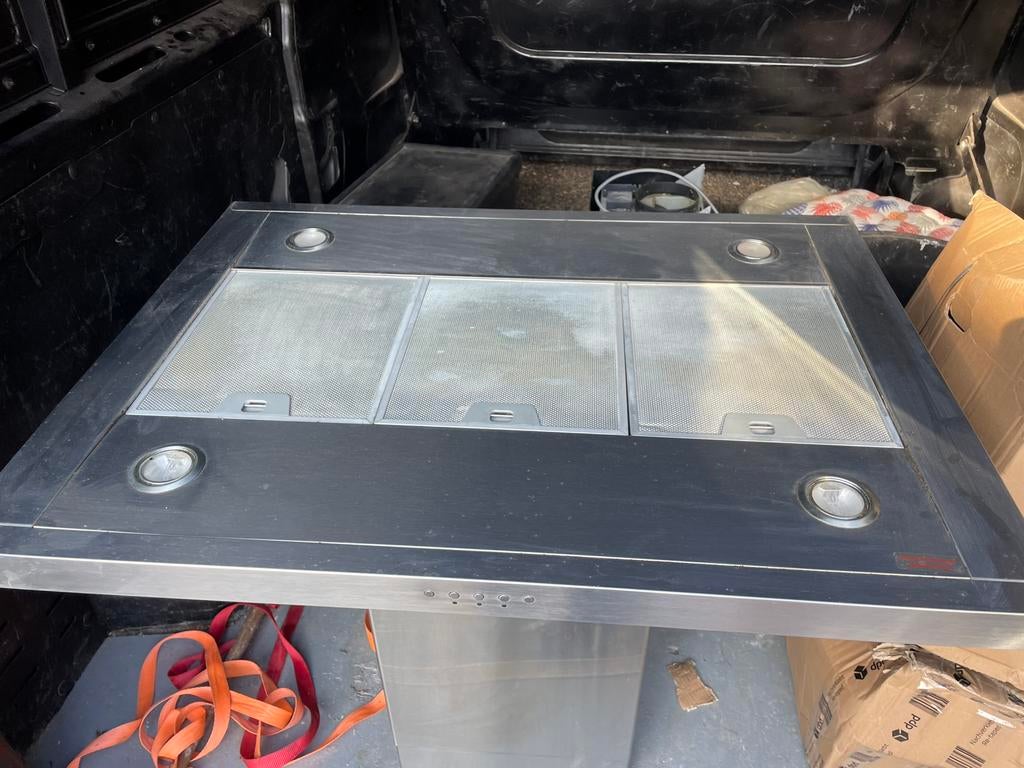 Afzuigkap eiland vrijhangende afzuigkap, Witgoed en Apparatuur, Afzuigkappen, Ophalen of Verzenden, Zo goed als nieuw, Wandschouwkap