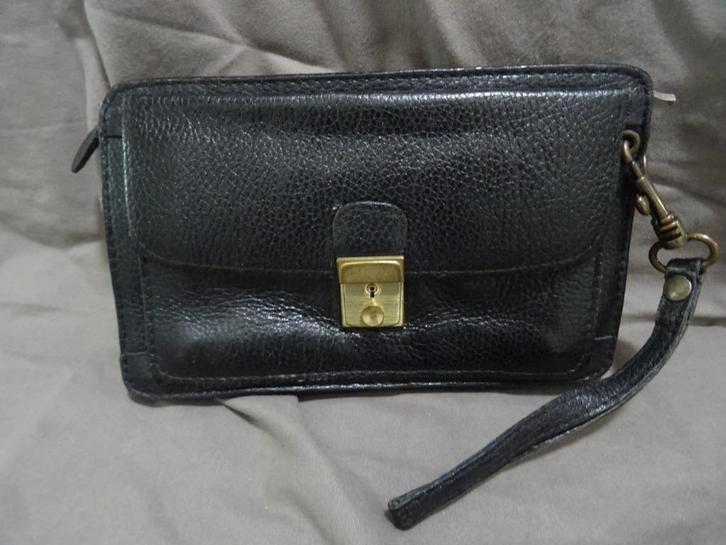 Leren heren polstas clutch tasje documenten, Sieraden, Tassen en Uiterlijk, Overige Accessoires, Gebruikt, Ophalen of Verzenden