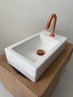 Fonteinbak incl kraan koperkleur toilet fontein NIEUW, Doe-het-zelf en Verbouw, Sanitair, Ophalen of Verzenden, Nieuw, Wastafel