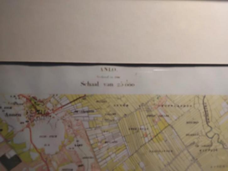 Oude kaart Anloo 1896 - Kadaster schaal 1:25.000, Antiek en Kunst, Kunst | Tekeningen en Foto's, Ophalen
