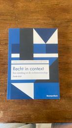 Jeanne Gaakeer - Recht in context, Boeken, Jeanne Gaakeer; Marc Loth; Sanne Taekema, Sociale wetenschap, Ophalen of Verzenden