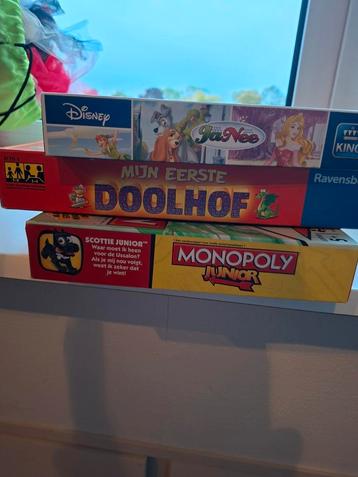 Spellenpakket: Disney, Doolhof, Monopoly Junior beschikbaar voor biedingen