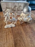 Koets met Paarden Tafelset voor Kaarsen, Overige materialen, Crème, Ophalen of Verzenden, Zo goed als nieuw