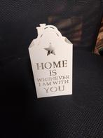 Waxinelichthouder Huisje - Home is whenever I am with you, Huis en Inrichting, Woonaccessoires | Kandelaars en Kaarsen, Wit, Nieuw