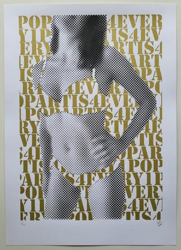 Mike Works - PopArt is 4 every 1 - Zeefdruk - Gold beschikbaar voor biedingen