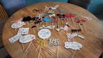 Foto Booth Props -  Bordjes - Bruiloft - Feest Accessoires, Ophalen of Verzenden, Zo goed als nieuw, Feestartikel, Geboorte of Huwelijk