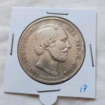Schaarse Zilveren Rijksdaalder 1860 - Willem III beschikbaar voor biedingen