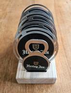 Mooie RVS HERTOG JAN onderzetters met RVS opener, Verzamelen, Biermerken, Ophalen of Verzenden, Nieuw, Viltje(s), Hertog Jan