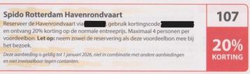 Spido Rotterdam Havenrondvaart. 20% korting. Postcode nr 107 beschikbaar voor biedingen