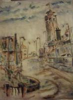 Origineel Impressionistisch schilderij Florian Bosch 1956, Verzenden