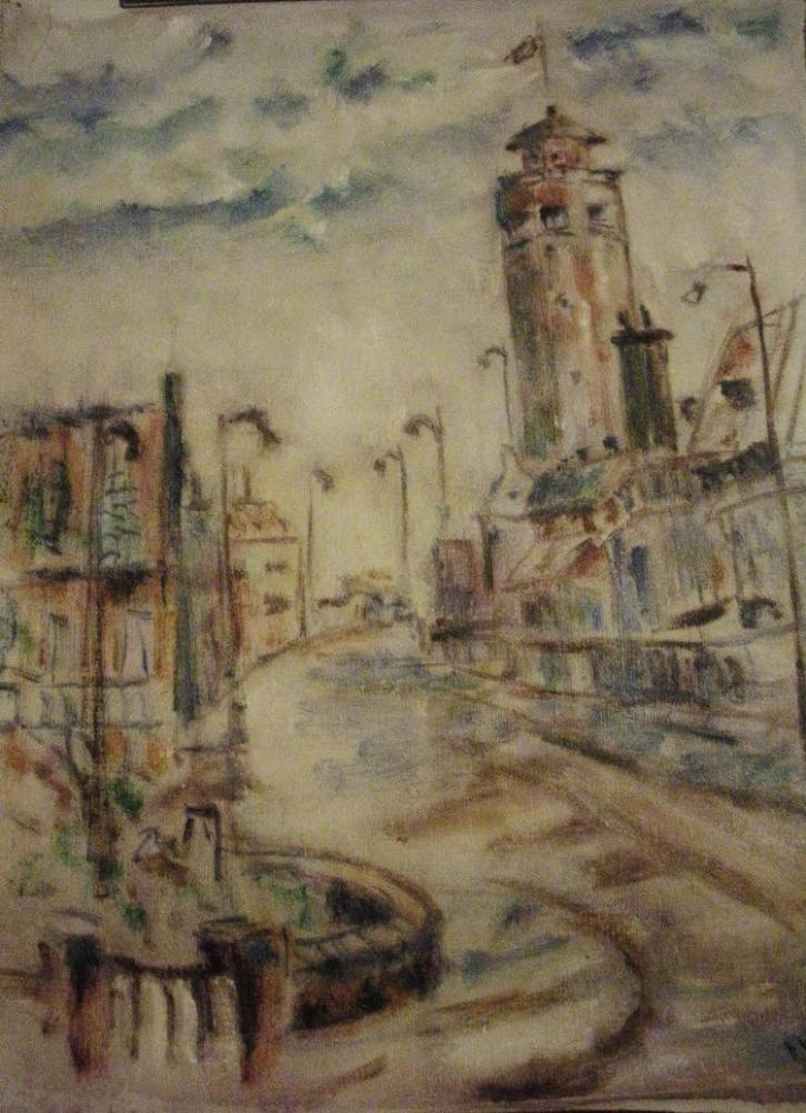 Origineel Impressionistisch schilderij Florian Bosch 1956, Antiek en Kunst, Kunst | Schilderijen | Klassiek, Verzenden