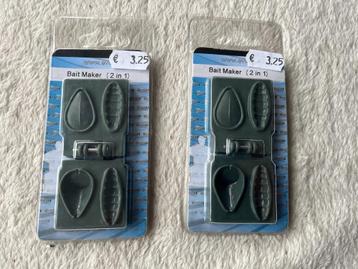 adv 255 / NIEUW set van 2 set's  foreldeeg mal / bait maker beschikbaar voor biedingen