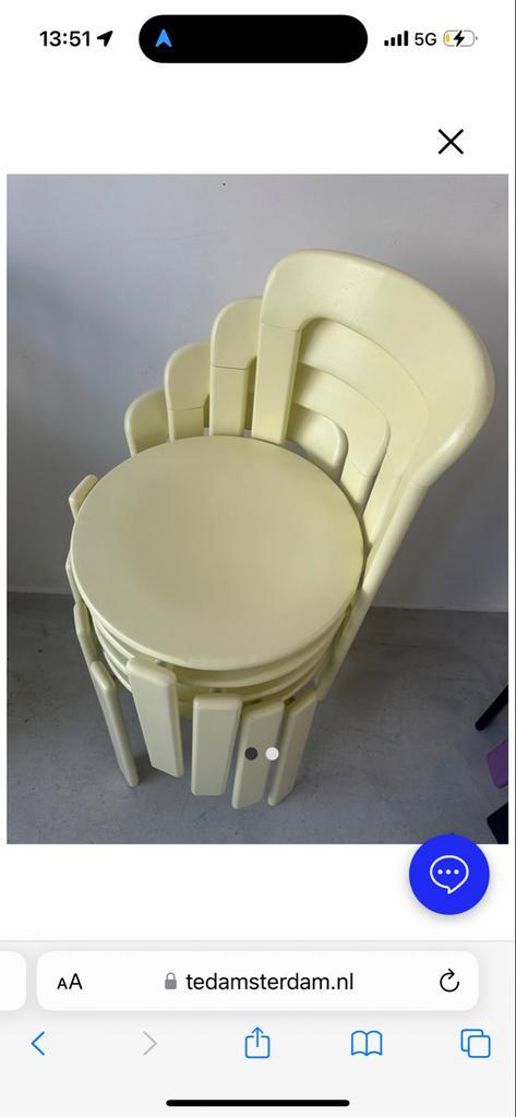 Bruno Rey stoelen, botergeel (€350 per stuk), Huis en Inrichting, Stoelen, Zo goed als nieuw, Vijf, Zes of meer stoelen, Hout