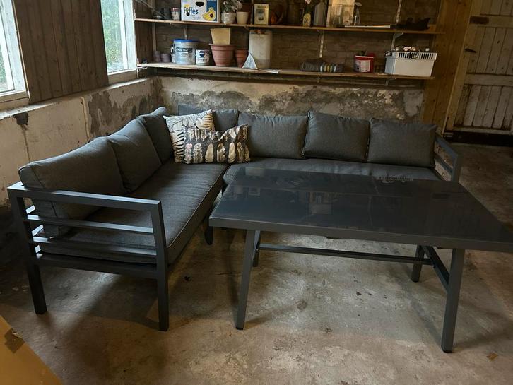 Aluminium Dining Set - Mooie Tuinset!, Tuin en Terras, Tuinsets en Loungesets, Zo goed als nieuw, Tuinset, Aluminium, 5 zitplaatsen