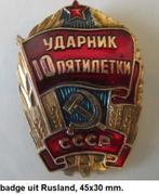 mooie badge uit Rusland 45x30 mm., Verzamelen, Speldjes, Pins en Buttons, Ophalen of Verzenden, Nieuw