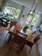 Multifunctionele Tafel met 6 Stoelen - eettafel biljarttafel, Ophalen, Gebruikt, 100 tot 150 cm, 200 cm of meer