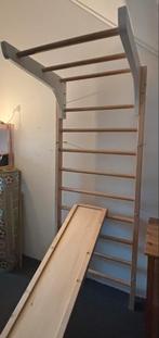 Houten wand Klimrek met Glijbaan, Ophalen, Gebruikt, Glijbaan