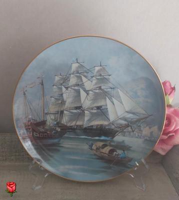 Wandbord Sea-Witch zeilschip van Franklin Porcelain 23 cm beschikbaar voor biedingen