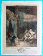 Franse schilder Pierre-Antoine Baudouin, La Sentinelle en dé, Antiek en Kunst, Ophalen of Verzenden