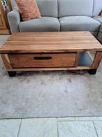 Salon tafel 120x60 cm, Ophalen, 100 tot 150 cm, Eikenhout, 50 tot 100 cm