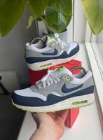 Nike Air Max 1 Essential White Navy Ghost Green, Kleding | Heren, Schoenen, Ophalen of Verzenden, Zo goed als nieuw, Sneakers of Gympen