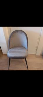 Eetkamerstoelen 4 of 6 stuks velvet grijs 30 euro per stuk, Huis en Inrichting, Stoelen, Ophalen, Nieuw, Grijs, Stof