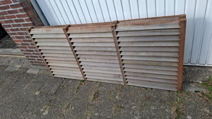 Scherm bangkirai lamel 180x80cm (2 stuks), Tuin en Terras, Schuttingen, Gebruikt, Hout, Minder dan 1 meter, Minder dan 3 meter
